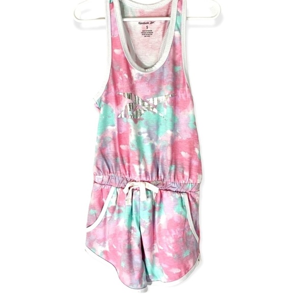 Reebok Other - NWT Reebok Pink Mint Tie Dye Romper
